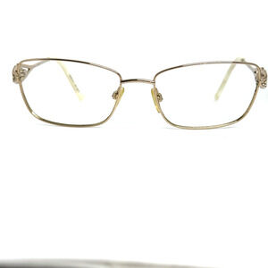 Tura Brilliance Eyeglasses Frames TE261 Gold Full Rim 54-17-140‎ H18869